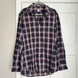 Peter Millar plaid button-down dress shirt